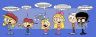 2022 artist:alejindio character:clyde_mcbride character:lana_loud character:lincoln_loud character:lola_loud commissioner:theamazingpeanuts dialogue hand_on_hip text // 4793x1878 // 3.8MB